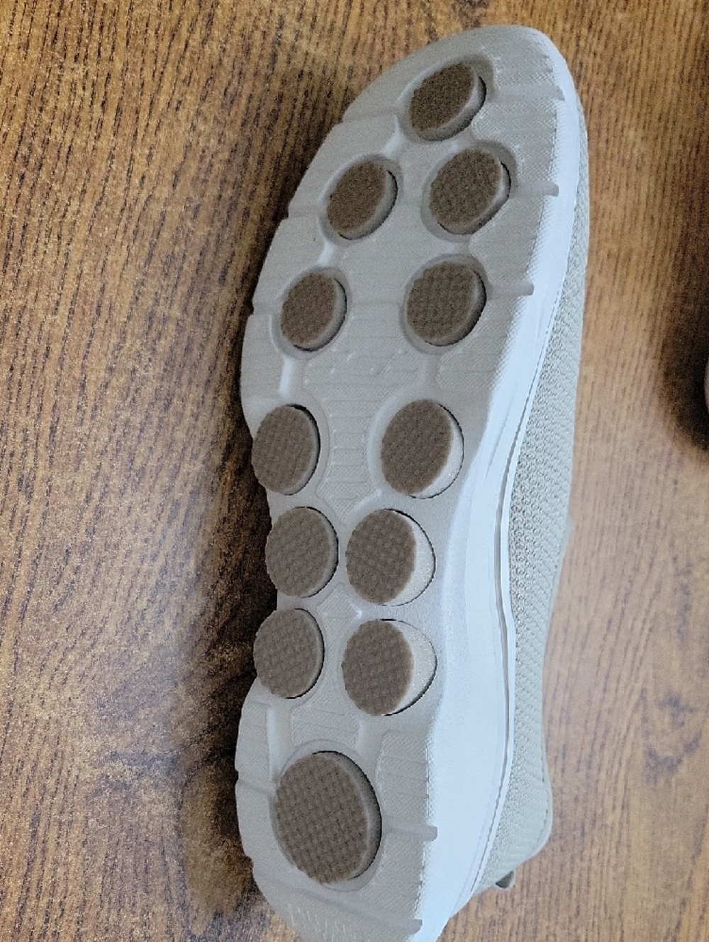 Skechers Slip-On Knit Mules in Light Beige with Pink Insole - Picture 2 of 4